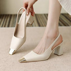 Leila | Tacones Slingback con Puntera Fina