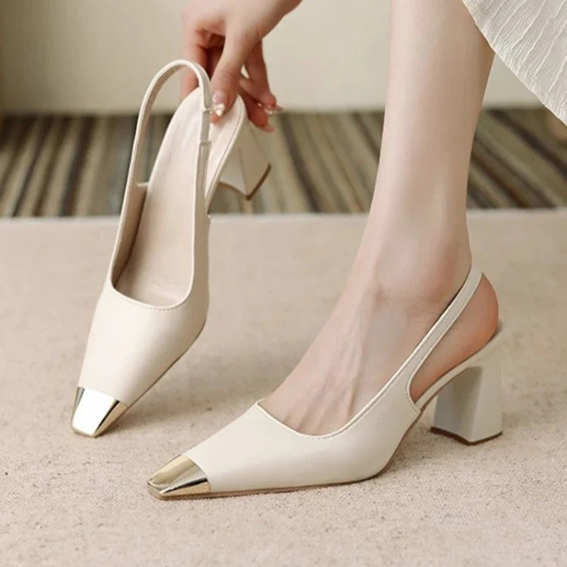 Leila | Tacones Slingback con Puntera Fina