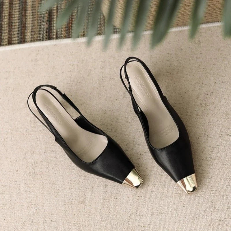 Leila | Tacones Slingback con Puntera Fina
