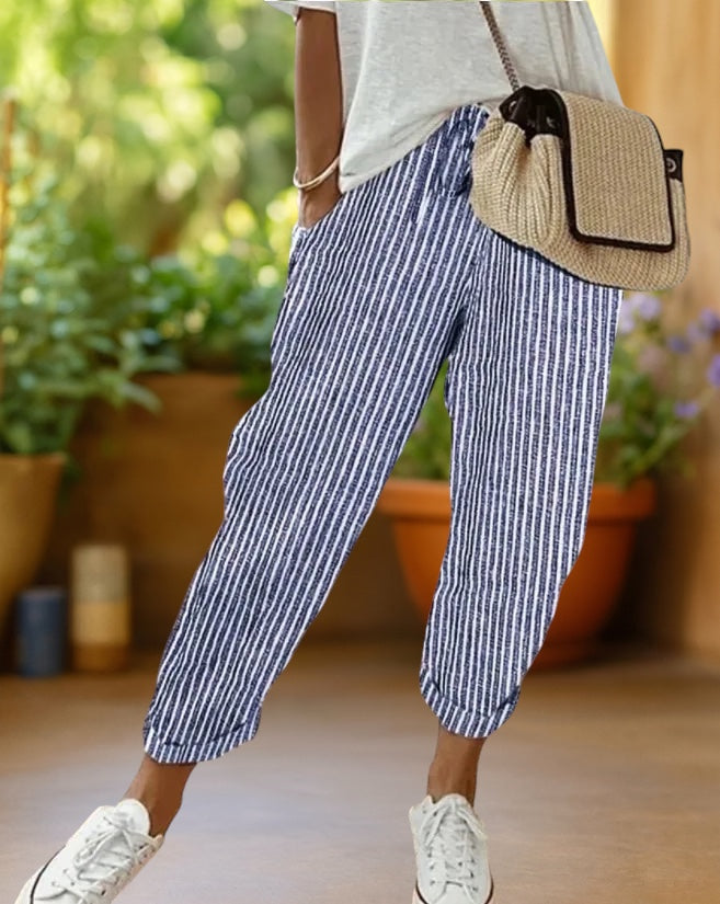 Kyoto™ | Pantalones rayados con cordón