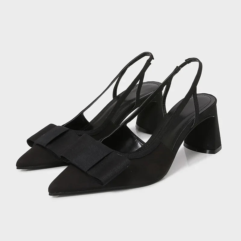Scarlett | Tacones Slingback con Lazo Elegantes