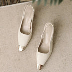 Leila | Tacones Slingback con Puntera Fina