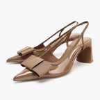 Scarlett | Tacones Slingback con Lazo Elegantes
