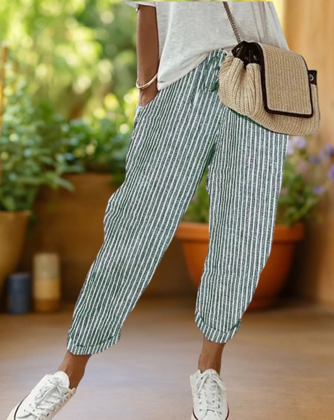 Marlowe™ | Pantalones de rayas con cordón