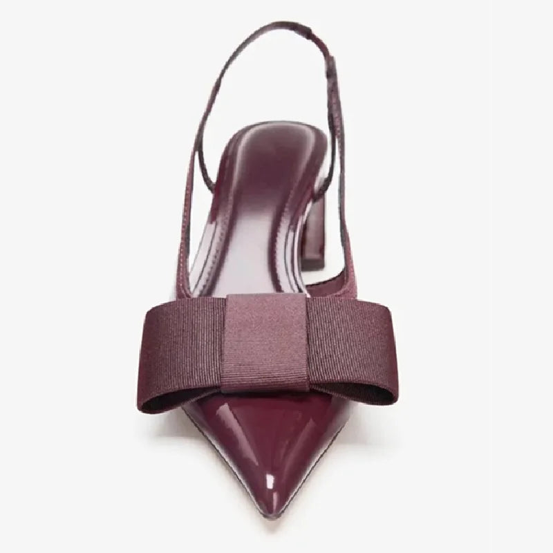 Scarlett | Tacones Slingback con Lazo Elegantes