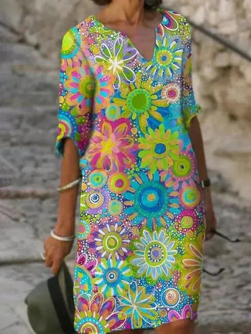 Anouk™ | Vestido maxi floral vibrante-