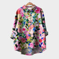 Elara™ | Blusa de lino atemporal con estampado