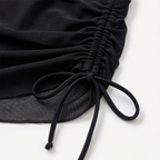 Nuria™ | Bikini de Talle Alto con Falda Fruncida y Malla