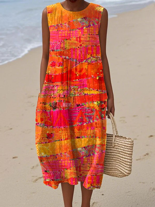 Faye™ | Vestido Midi de atardecer