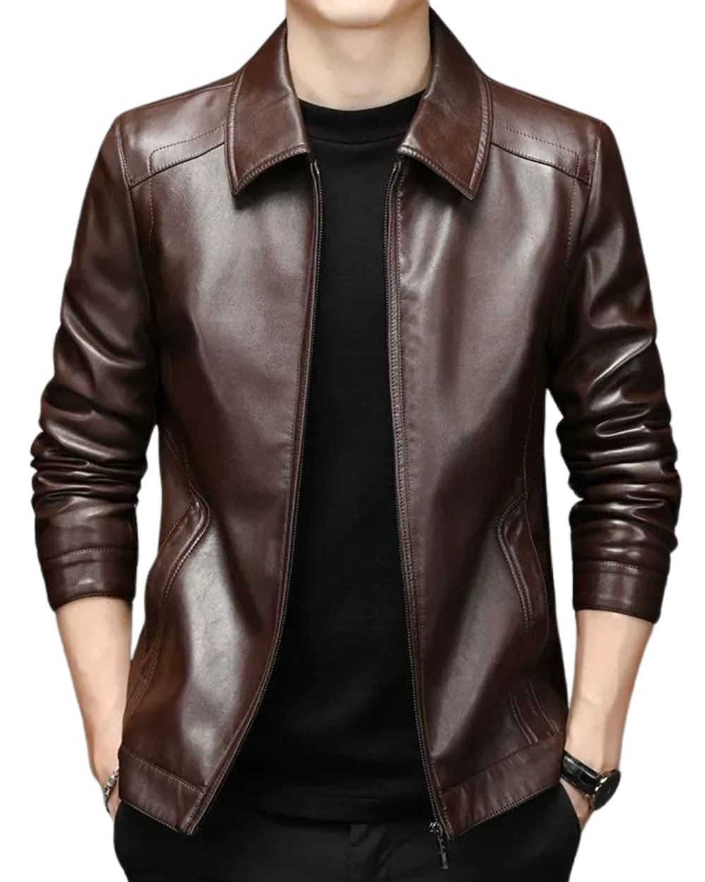 Leo™ | Chaqueta de cuero informal