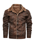 Alejandro™ | Chaqueta de cuero elegante y cálida de felpa