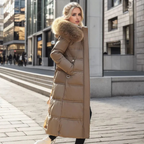 Eva | Chaqueta de invierno de lujo con capucha de piel