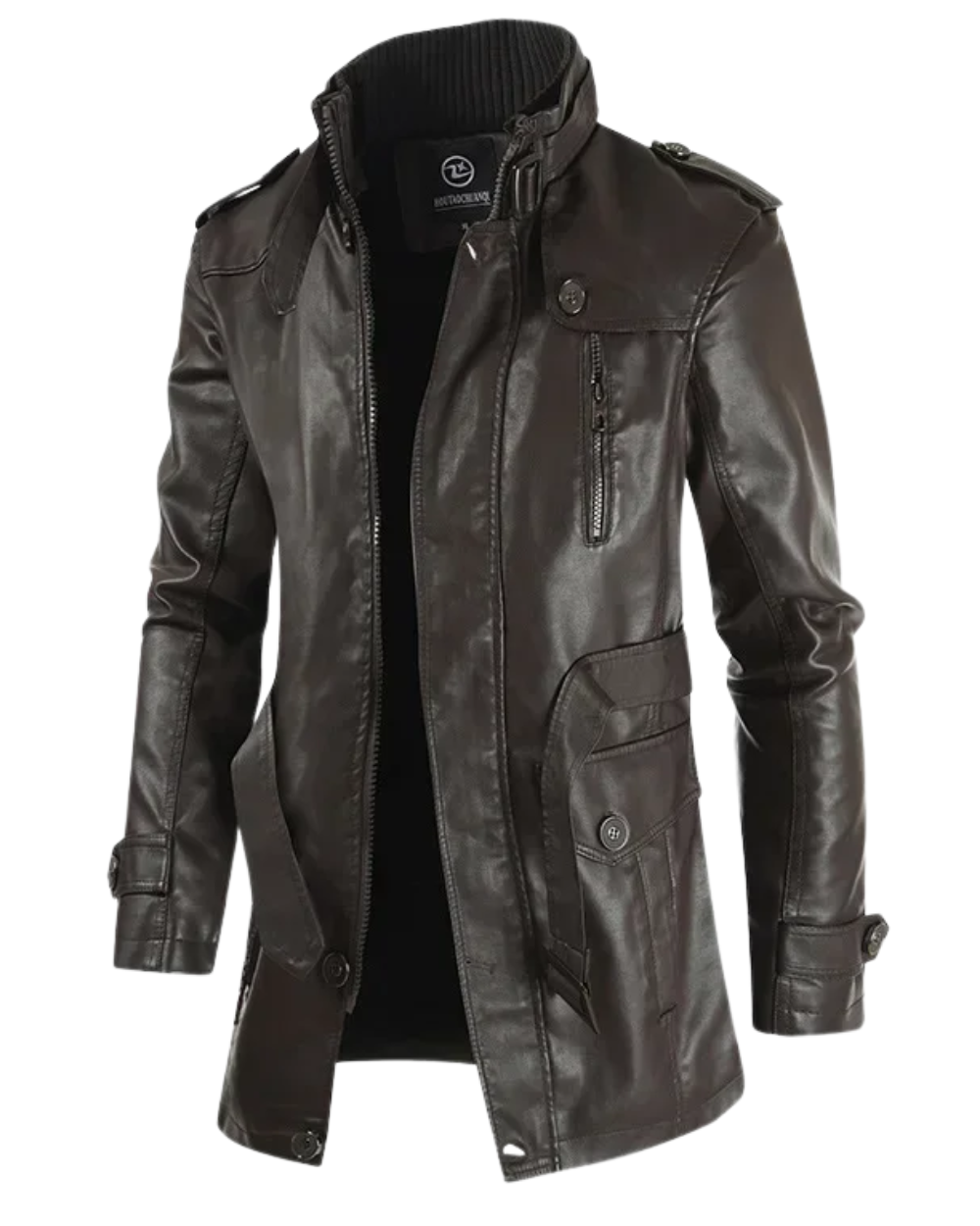 Daniel™ | Chaqueta de cuero larga y elegante para motorista