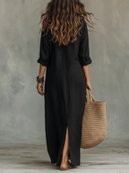 GEMA | Vestido largo cómodo que realza la silueta, ideal para el día a día
