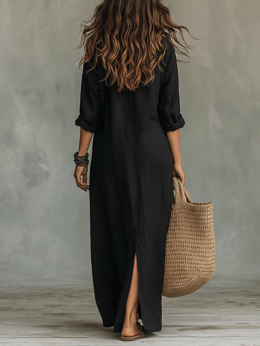GEMA | Vestido largo cómodo que realza la silueta, ideal para el día a día
