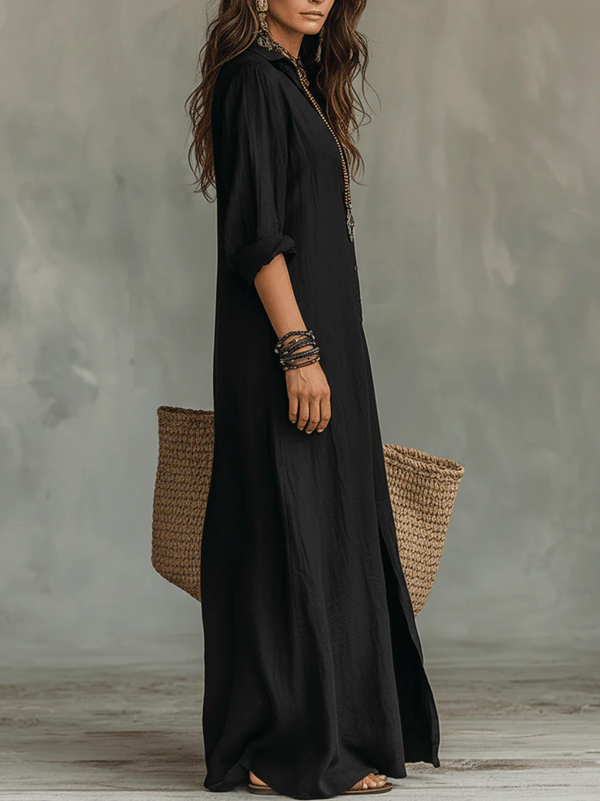 GEMA | Vestido largo cómodo que realza la silueta, ideal para el día a día