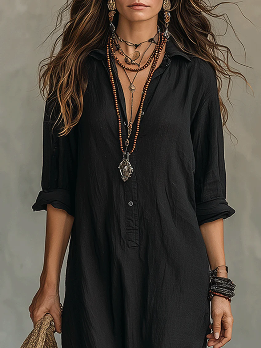 GEMA | Vestido largo cómodo que realza la silueta, ideal para el día a día