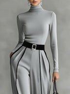 Vera™ | Conjunto elegante con detalle de contraste