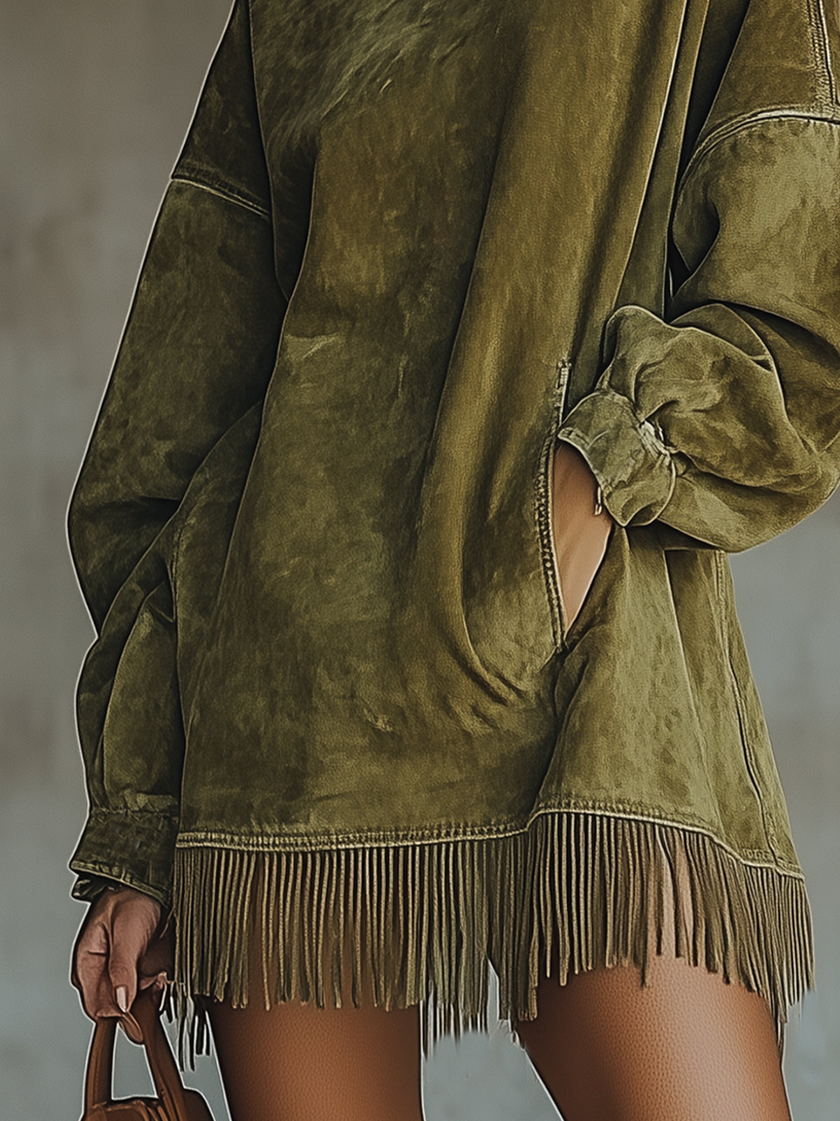 Olive™ | Vestido de cuello alto