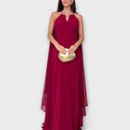 Mabel - Vestidos maxi elegantes con abrigo y apertura alta