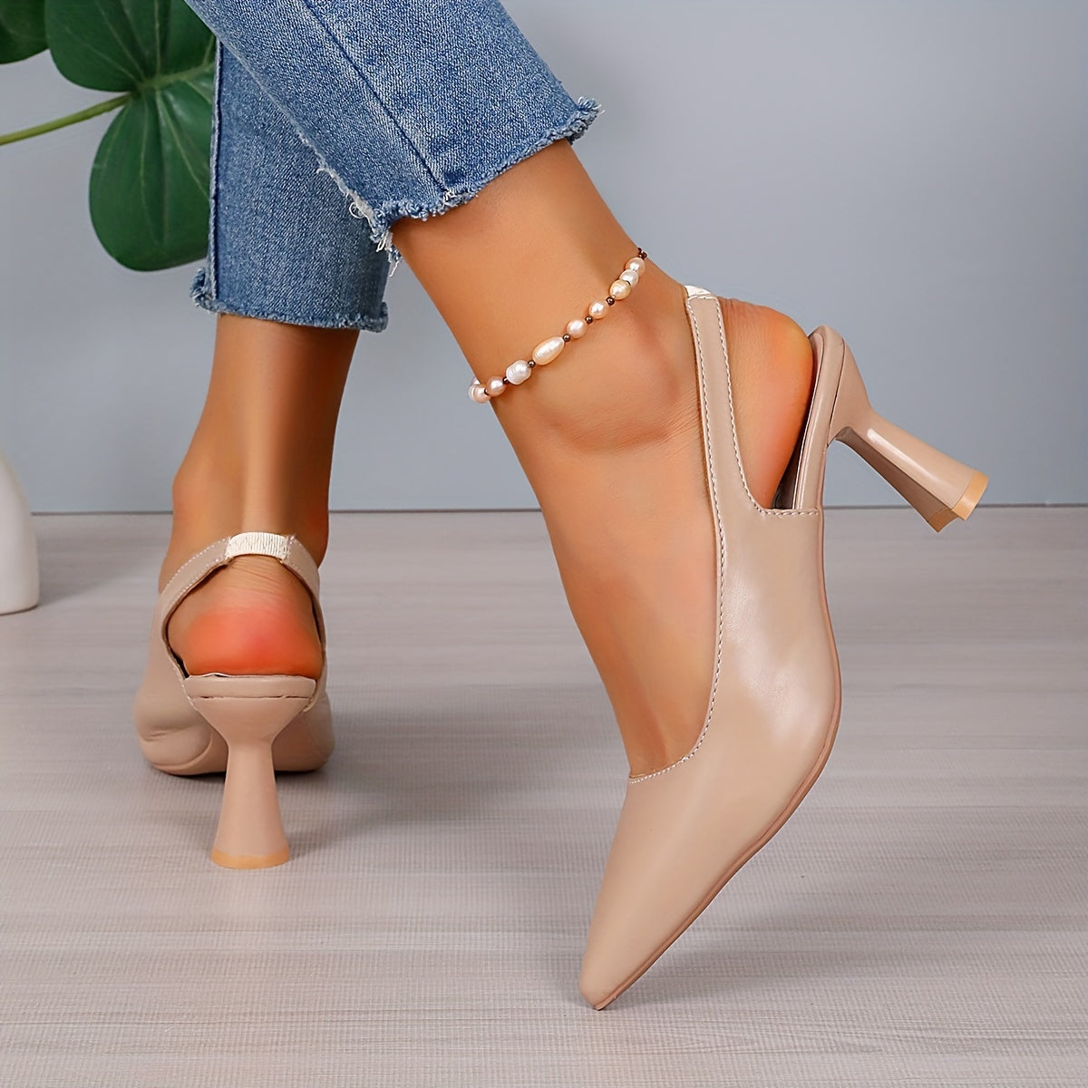 Sofía | Tacones Slingback con Puntera Fina