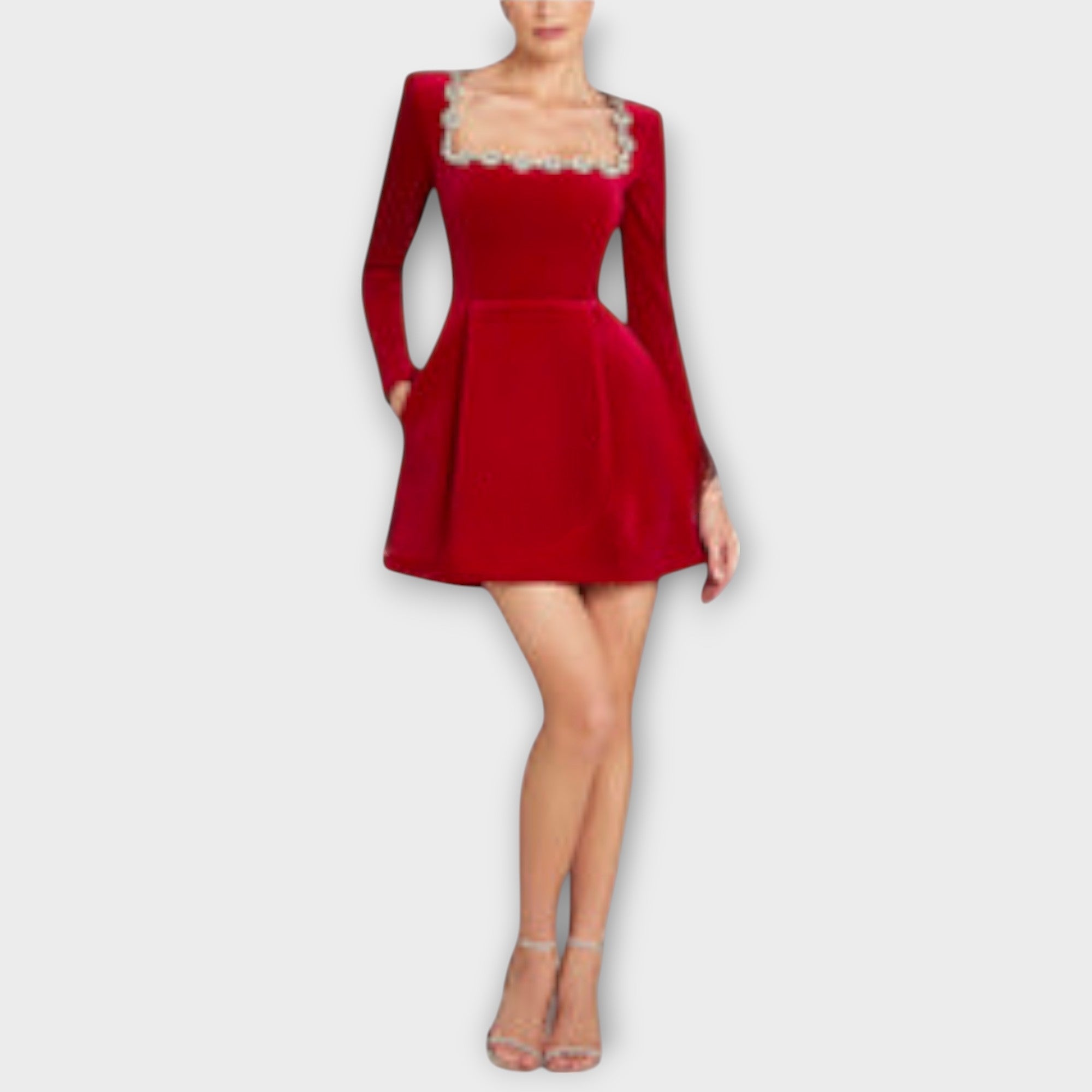 Wren - Vestidos mini de terciopelo con adornos