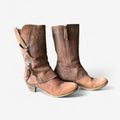 Natalia™ | Botas altas de mujer marrones con cremallera