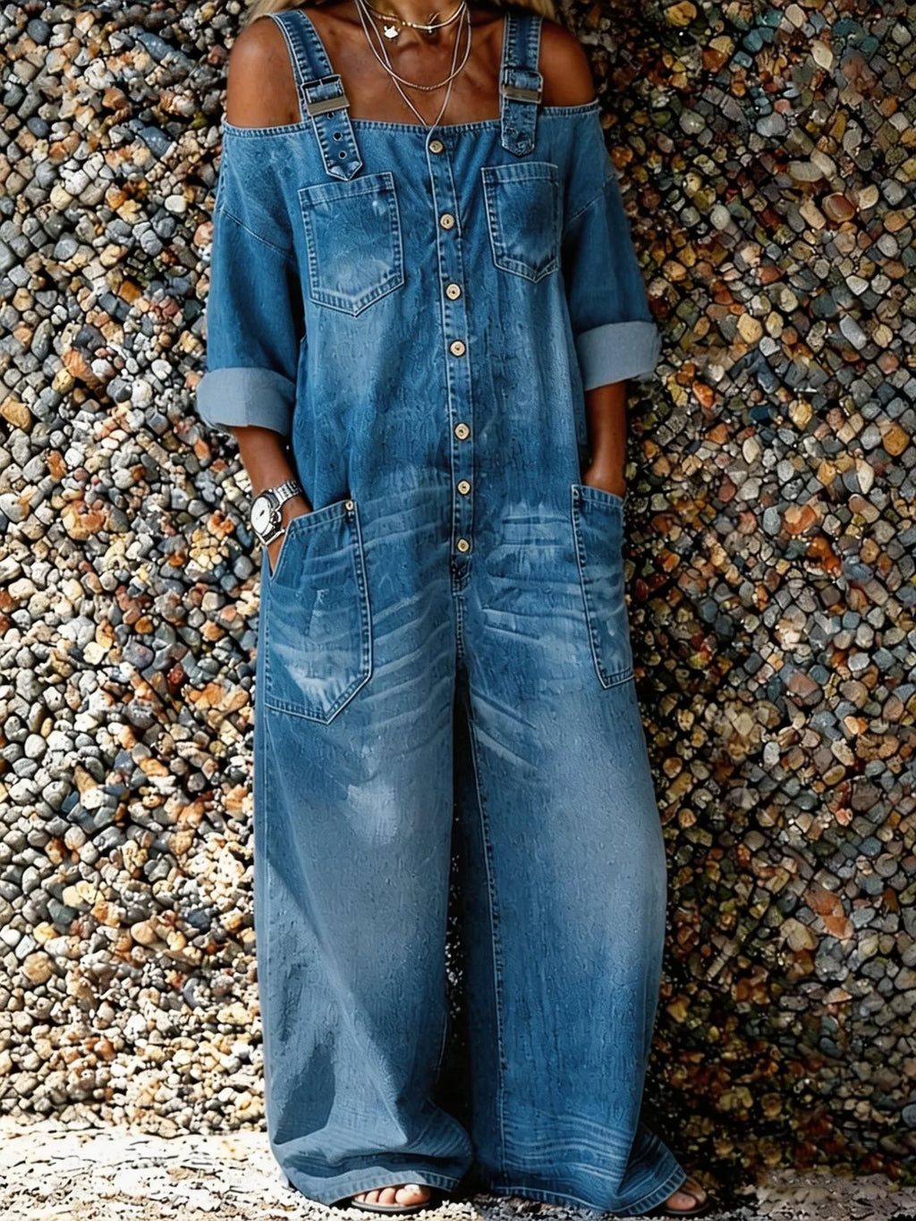 Bo™ | Overol de denim con tirantes