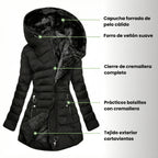 Alexandra™ | Abrigo acolchado impermeable con capucha