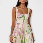 Vestidos maxi de chiffón con estampado floral