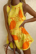 Virtudes™ | Minivestido Estampado de Cangrejos