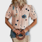 Emily - Blusa de moda con escote en V
