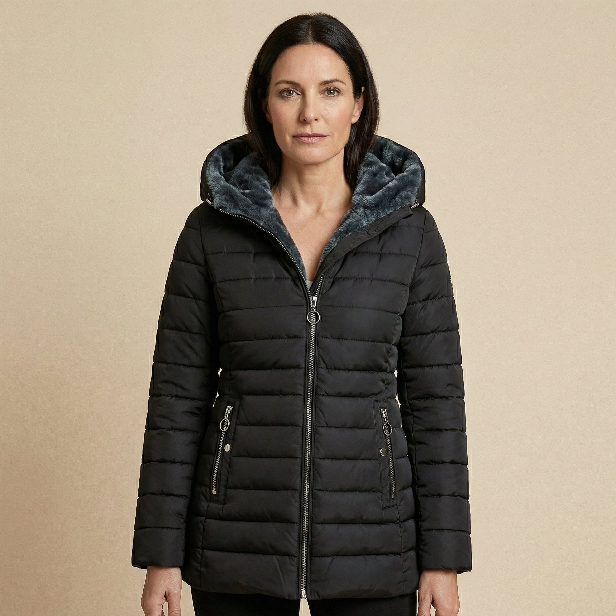 Alexandra | Abrigo acolchado impermeable con capucha