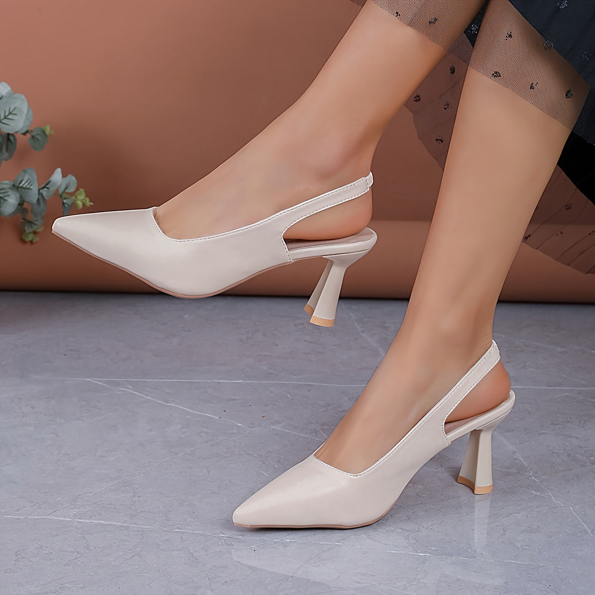 Sofía | Tacones Slingback con Puntera Fina