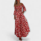 Sienna - vestido maxi con hombros descubiertos, ideal para las vacaciones