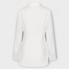 Indie - Vestidos plisados blancos con mangas largas