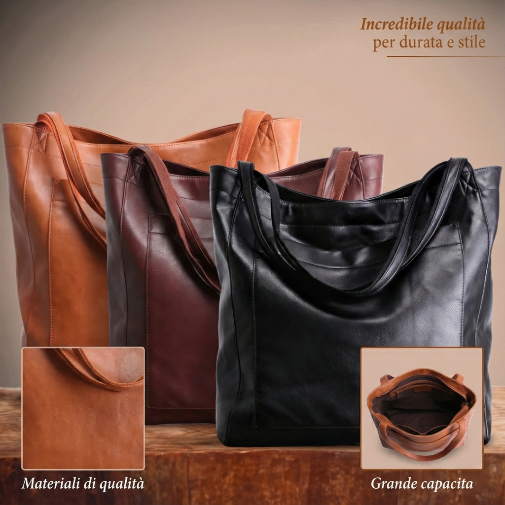 Lorena™ | Bolso de piel moderno y elegante