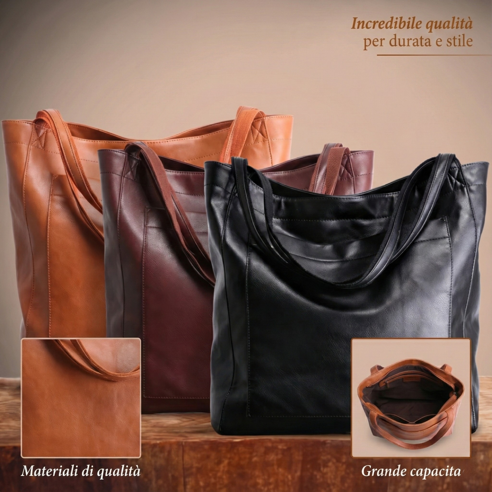 Lorena™ | Bolso de piel moderno y elegante