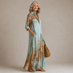 Evalexia | Vestido Maxi de Lujo con Estampado