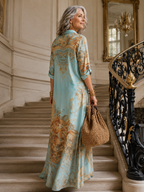 Evalexia | Vestido Maxi de Lujo con Estampado