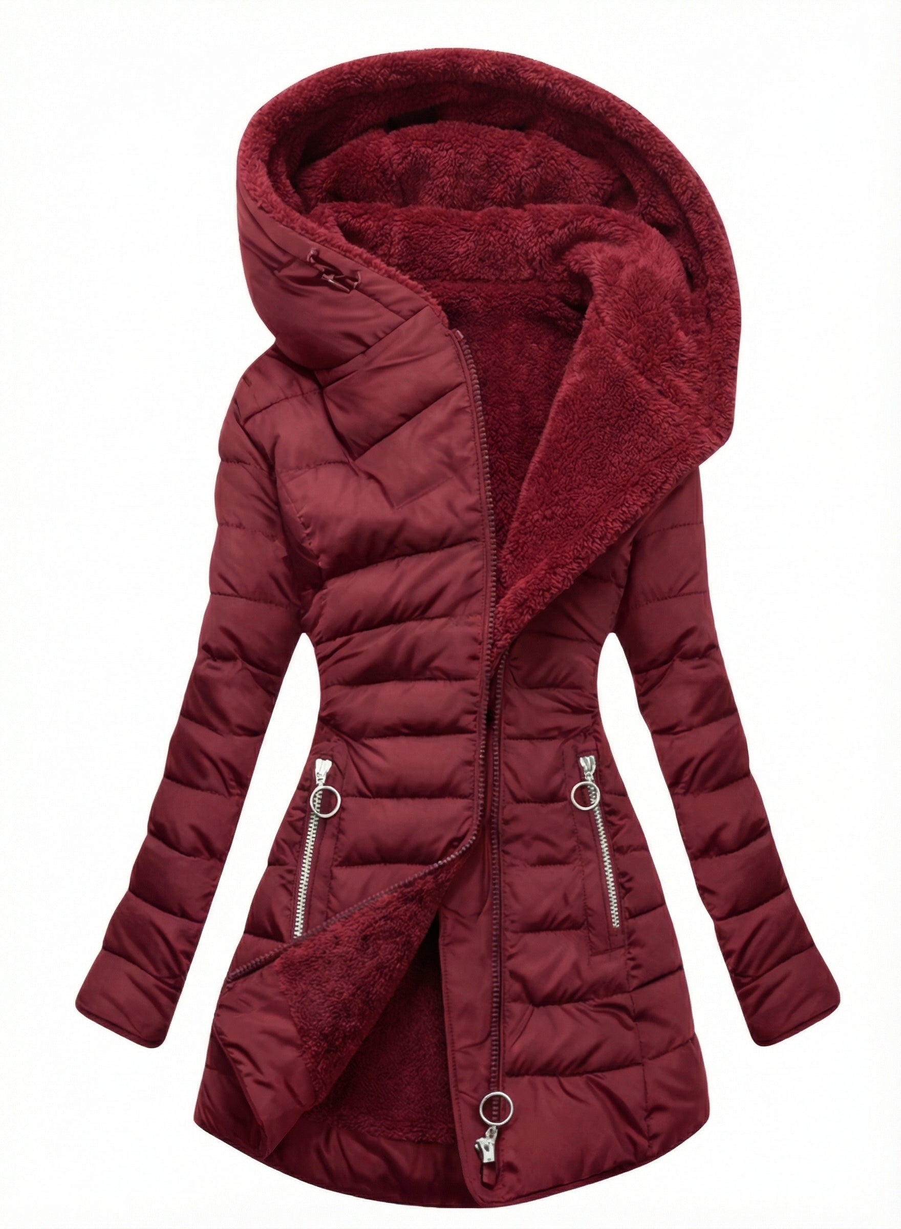 Alexandra™ | Abrigo acolchado impermeable con capucha