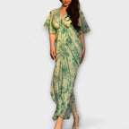 Lana - Vestidos florales con escote en V
