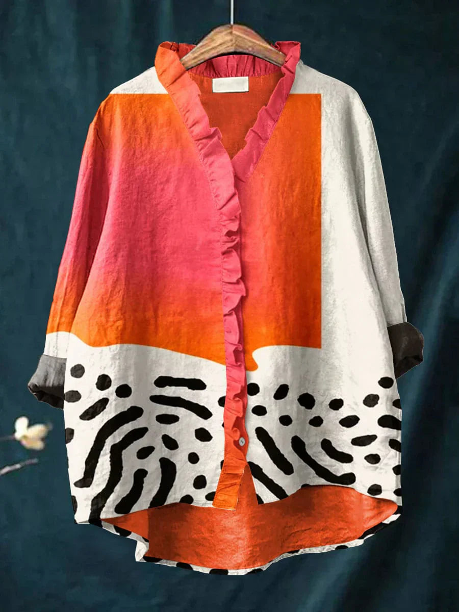 Rowena™ | Blusa de verano con estampado artístico