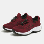 Ambulo zapatos ortopédicos de tejido de punto - negro y rojo
