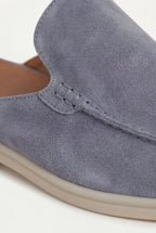 Mocasines de ante azul bebé