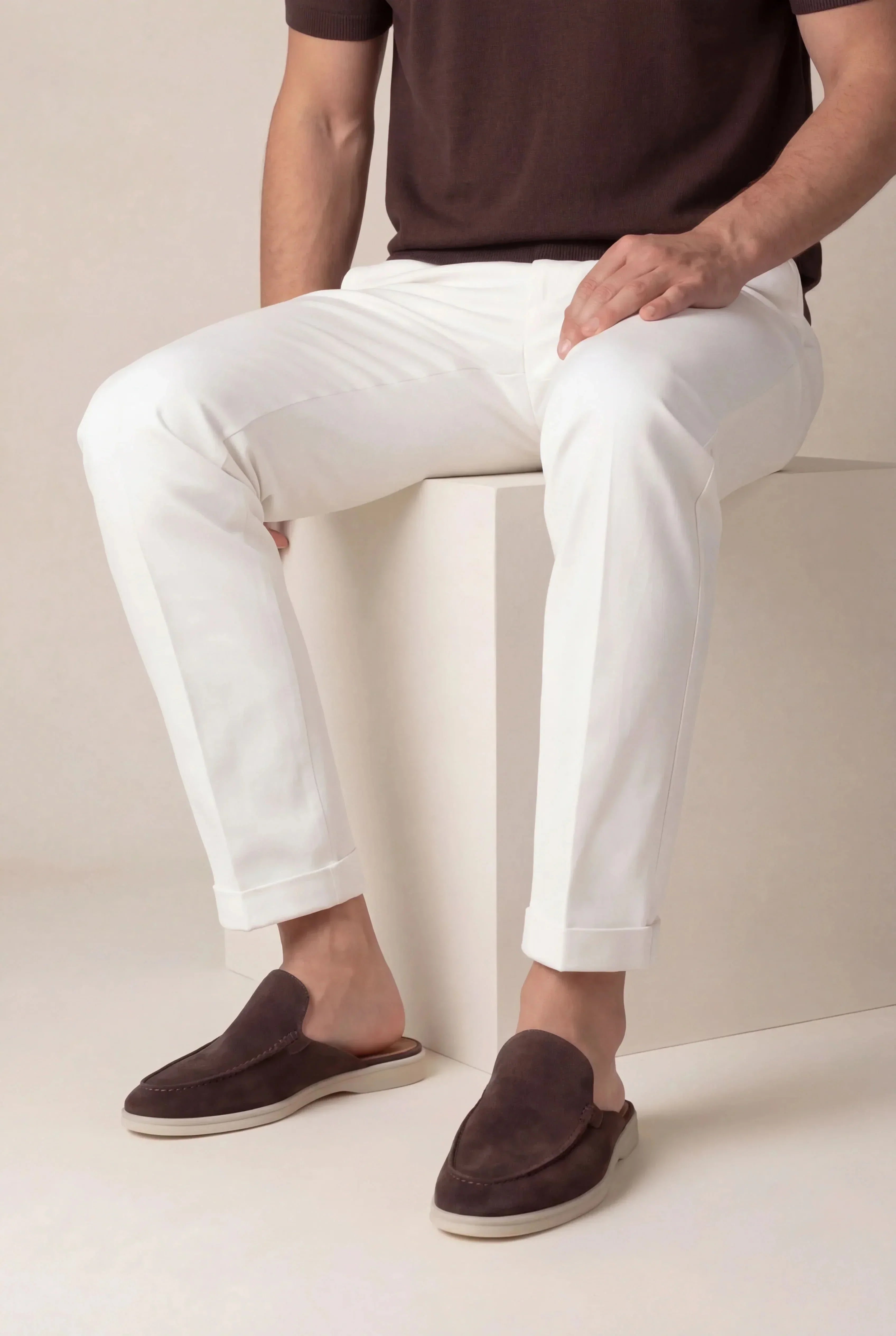Mocasines de gamuza marrón para yate