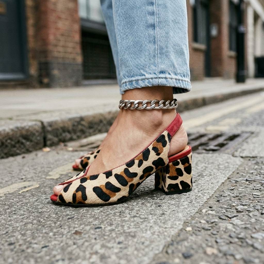 Ruth | Tacones Slingback Estampado Leopardo
