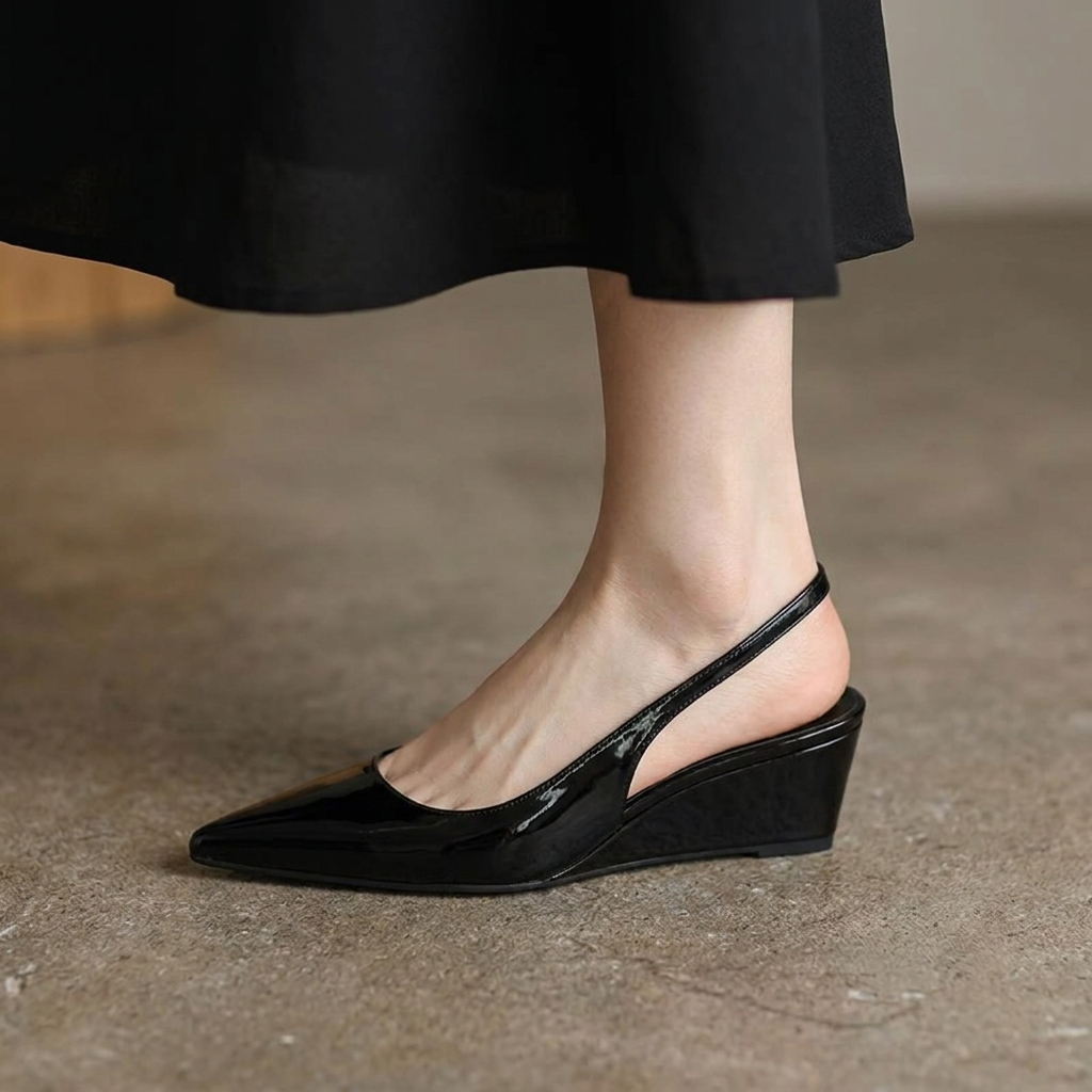 Elena | Tacones Slingback de Cuña Elegantes