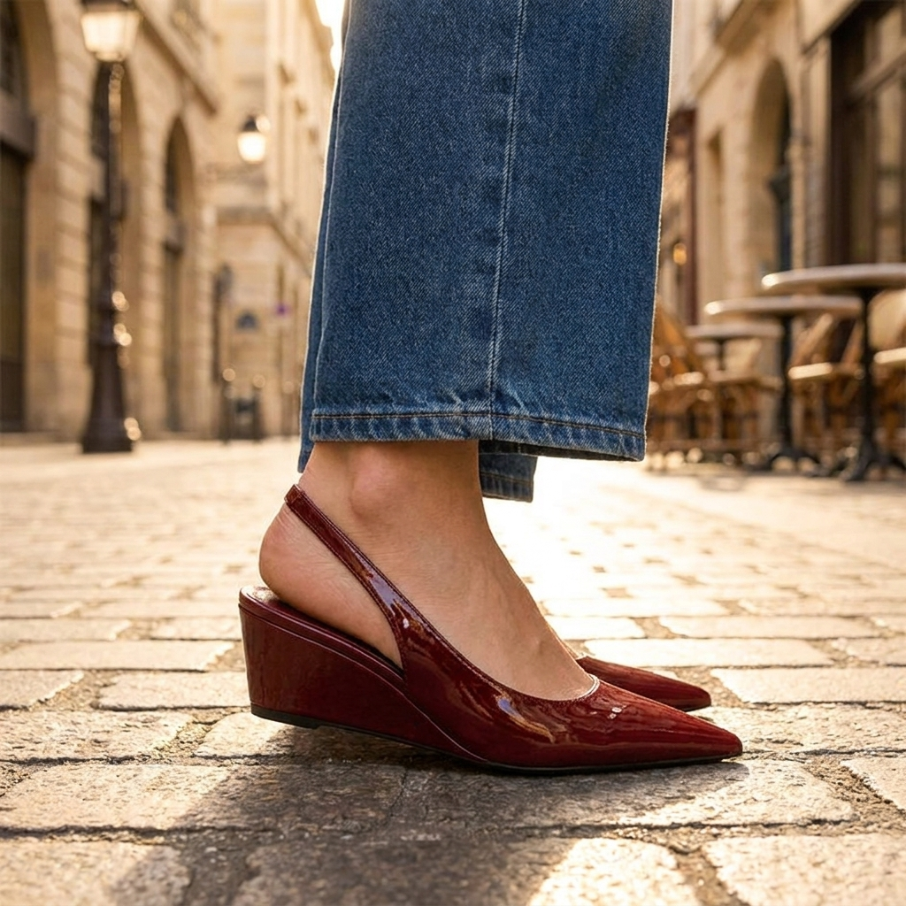 Elena | Tacones Slingback de Cuña Elegantes