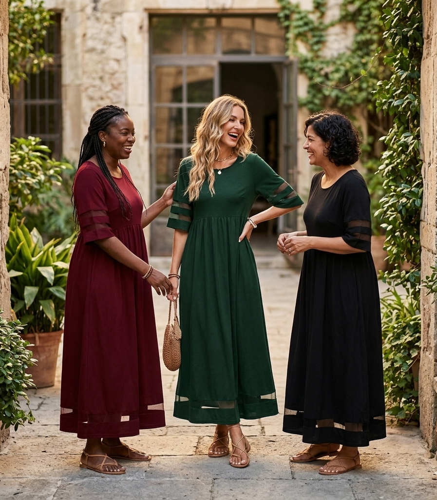 Aurora™ | Vestido Midi Moldeador con Efecto Alisador